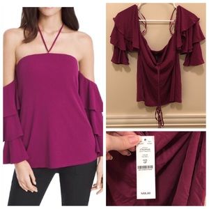 White House Black Market WHBM off shoulder top